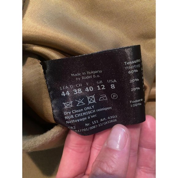 Cinzia Rocca Icons Wool Cashmere Coat Camel 8 - Picture 11 of 12